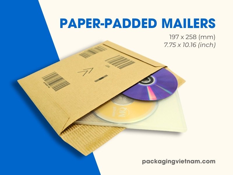 paper padded mailer sizes